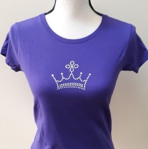 Ladies Rhinestone tee shirt customized